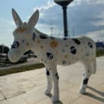 Floor Decoration Santorini's Blue Donkey Fiberglass 190x57x150cm