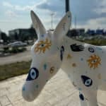 Floor Decoration Santorini's Blue Donkey Fiberglass 190x57x150cm - Image 3