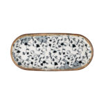 Oval Porcelain Plate 20x10cm Fleur Amber Kutahya