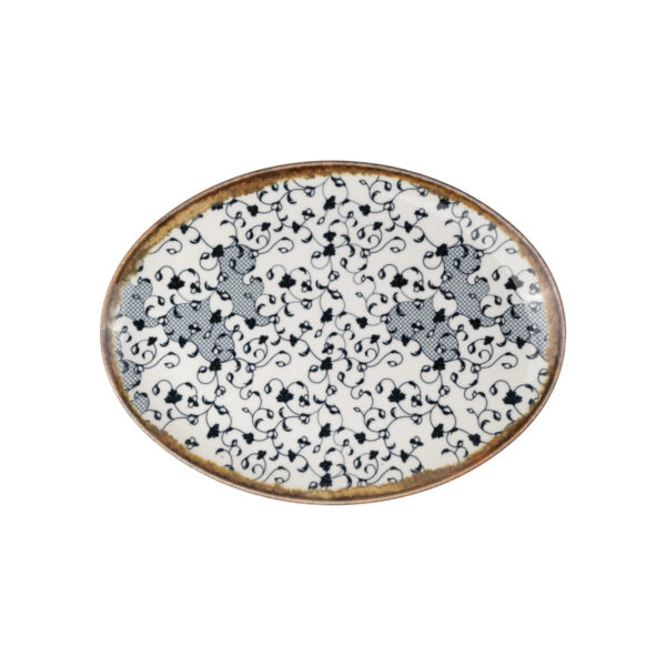 Piatela Oval Porselanis 27x16cm Fleur Amber Kutahya