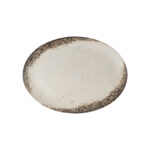 Porcelain Oval Plate 27x16cm Rustiground Kutahya