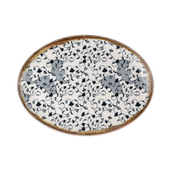 Πιατελα Οβάλ Πορσελάνης 33x19cm Fleur Amber Kutahya