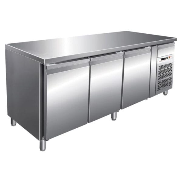 Πάγκος Ψυγείο Συντήρησης Inox 3 Πόρτες GN1 1 180x70x86cm +1°C έως +8°C