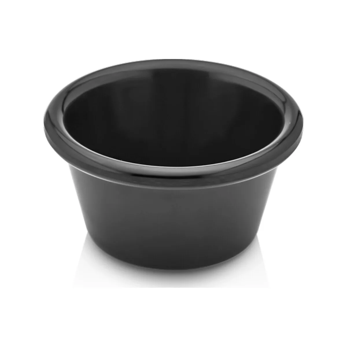 Melamine Dip Bowl Black Plain 7x4cm 60ml - Image 1