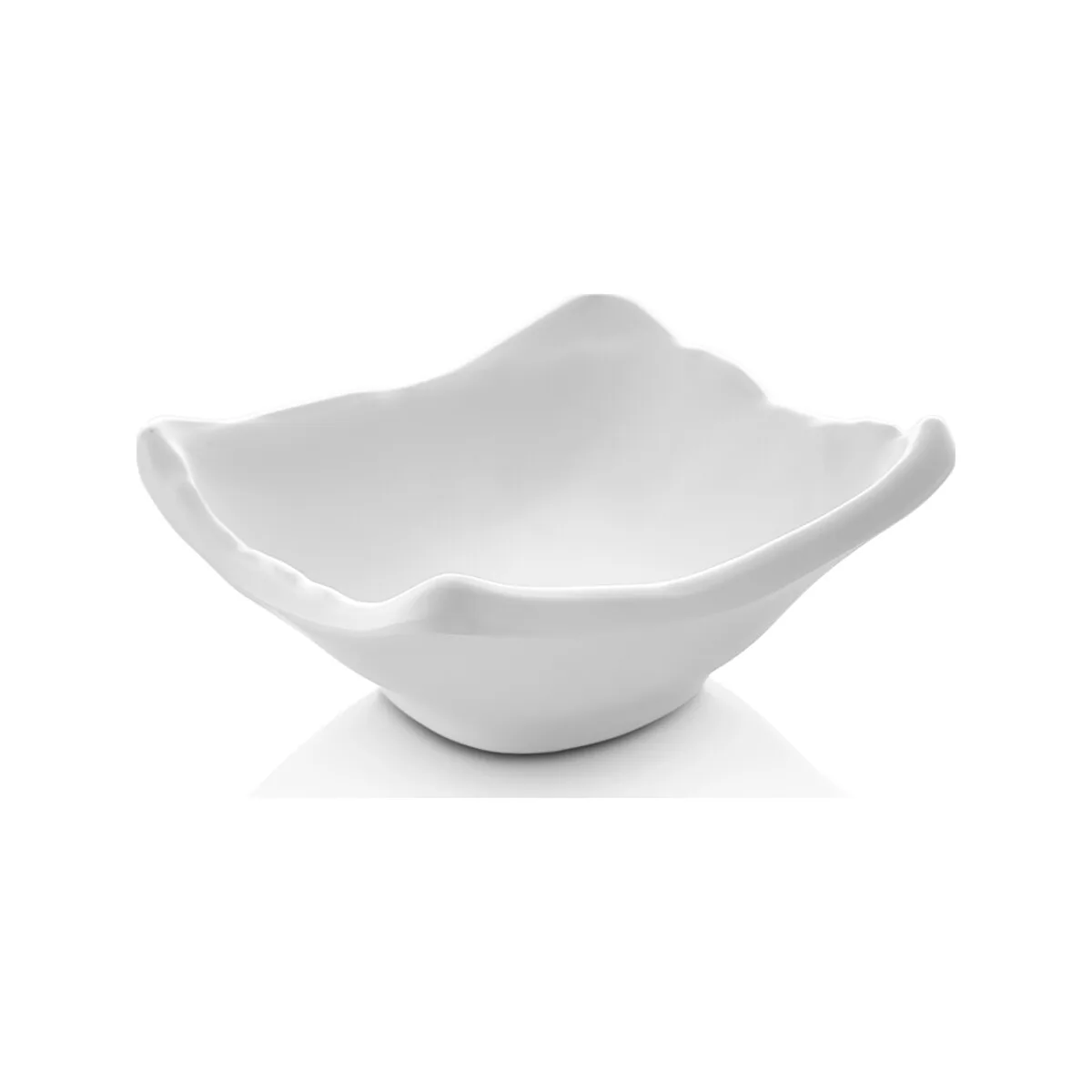 Melamine Dip Bowl Square White Rock 8cm - Image 1