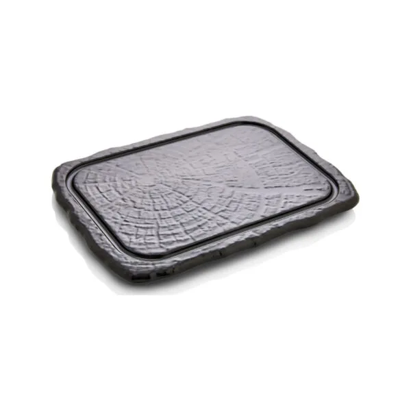 Melamine Rectangular Platter Steak Blackwood 35x25cm