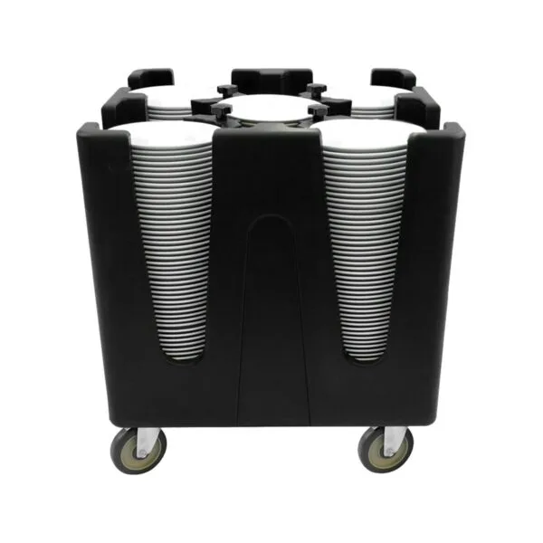 Plate Transport Trolley 400 Plates 4 Adjustable Dividers