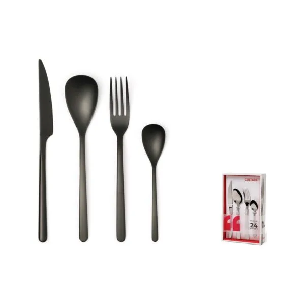 24-Piece Cutlery Set Canada Vintage Black 18/0 4mm