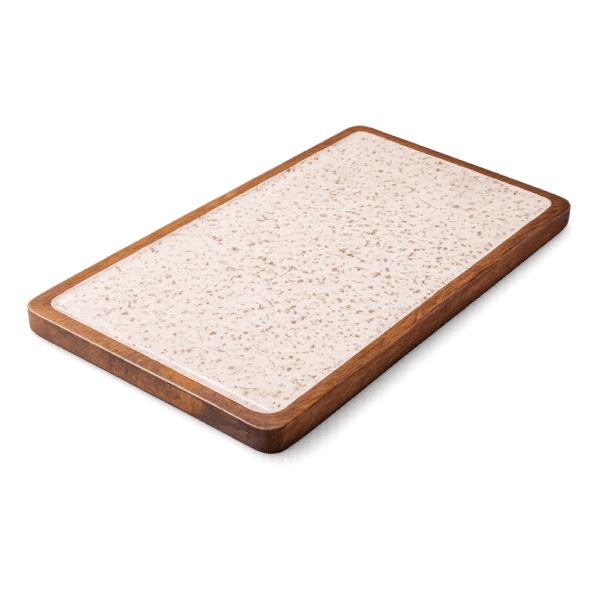 Ξύλινο Πλατώ Σερβιρίσματος Gold Spots 40x25cm