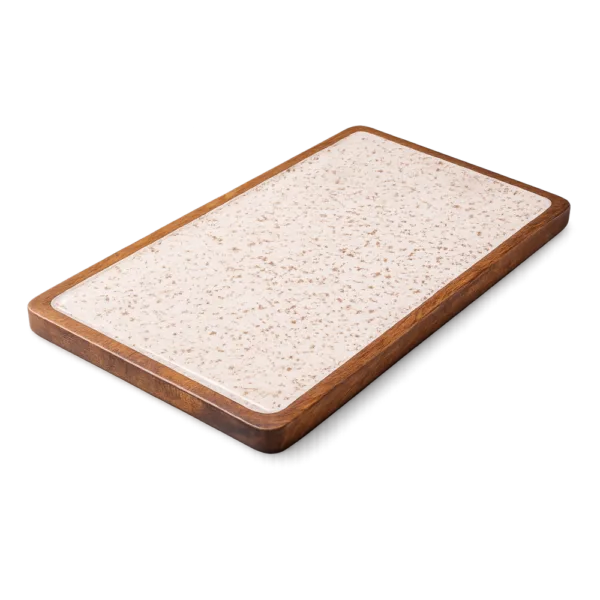 Ξύλινο Πλατώ Σερβιρίσματος Gold Spots 40x25cm