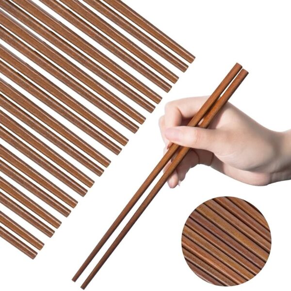 Chopsticks Ξύλινα Μπαμπού 10 Τεμάχια Πολλαπλών Χρήσεων 27εκ