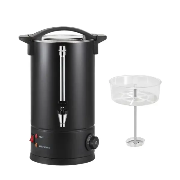Βραστήρας Καφέ Percolator Επαγγελματικός Μαύρος 12Lt 1800Watt 70°C έως 80°C