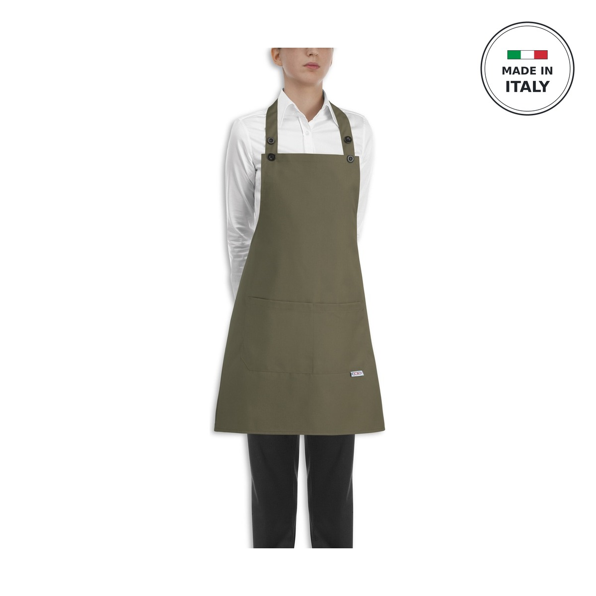 Egochef Waiter/Cook Full Apron Olive Green EGOCHEF One Size - Image 1