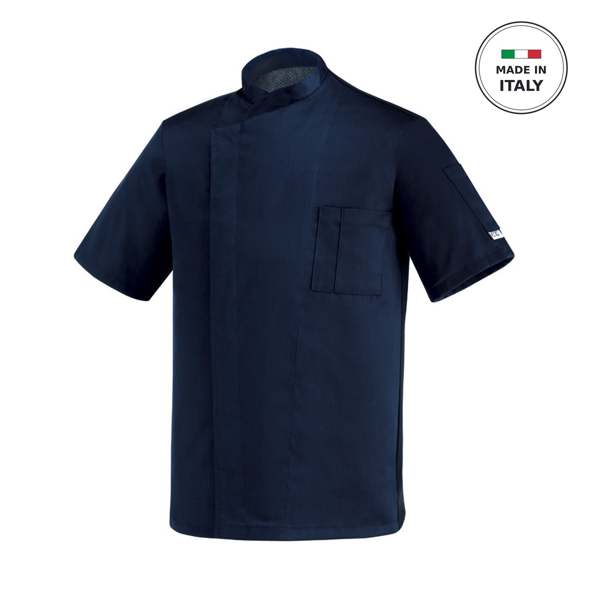 Egochef Chef Jacket EGOCHEF 100% Microfiber Men's Saylor Short Sleeve Ottavio LARGE - Image 1