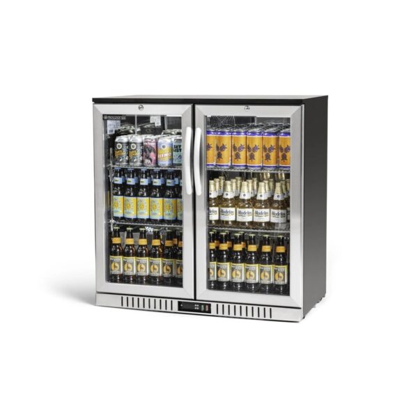 Βιτρίνα Συντήρησης Back Bar Ανοξείδωτη 2 Πόρτες Ανοιγόμενες 92x51x90cm +2/+10°C 280Watt