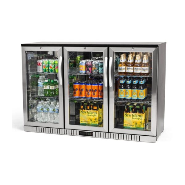 Βιτρίνα Συντήρησης Back Bar Ανοξείδωτη 3 Πόρτες Ανοιγόμενες 134x51x90cm +2/+10°C 350Watt
