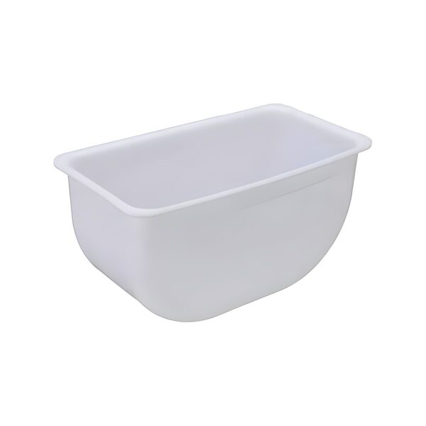 Spare polypropylene bar food container, 14.5x7.5x7.5 cm