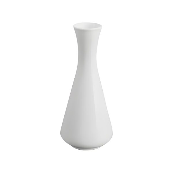 White porcelain flower vase, 8x17 cm