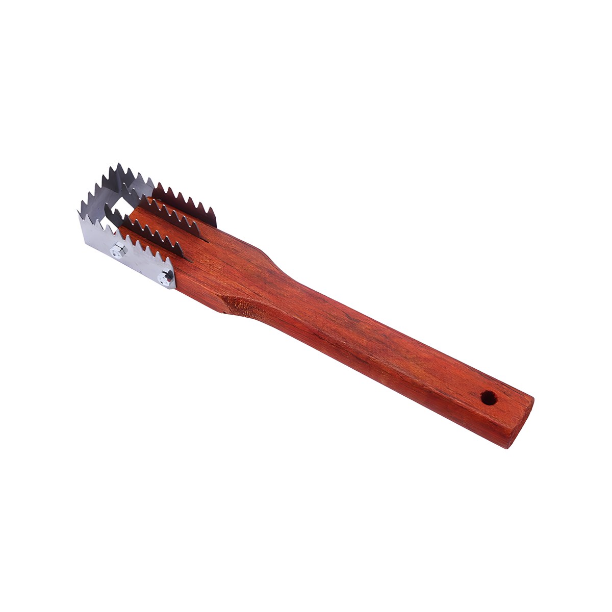 Stainless Steel Fish Scaler Wooden Handle 25cm Stainless steel fish scaler with wooden handle, 25 cm