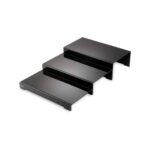Garibaldi Step black high gloss melamine asymmetric buffet stand, 3-piece kit, 40 cm