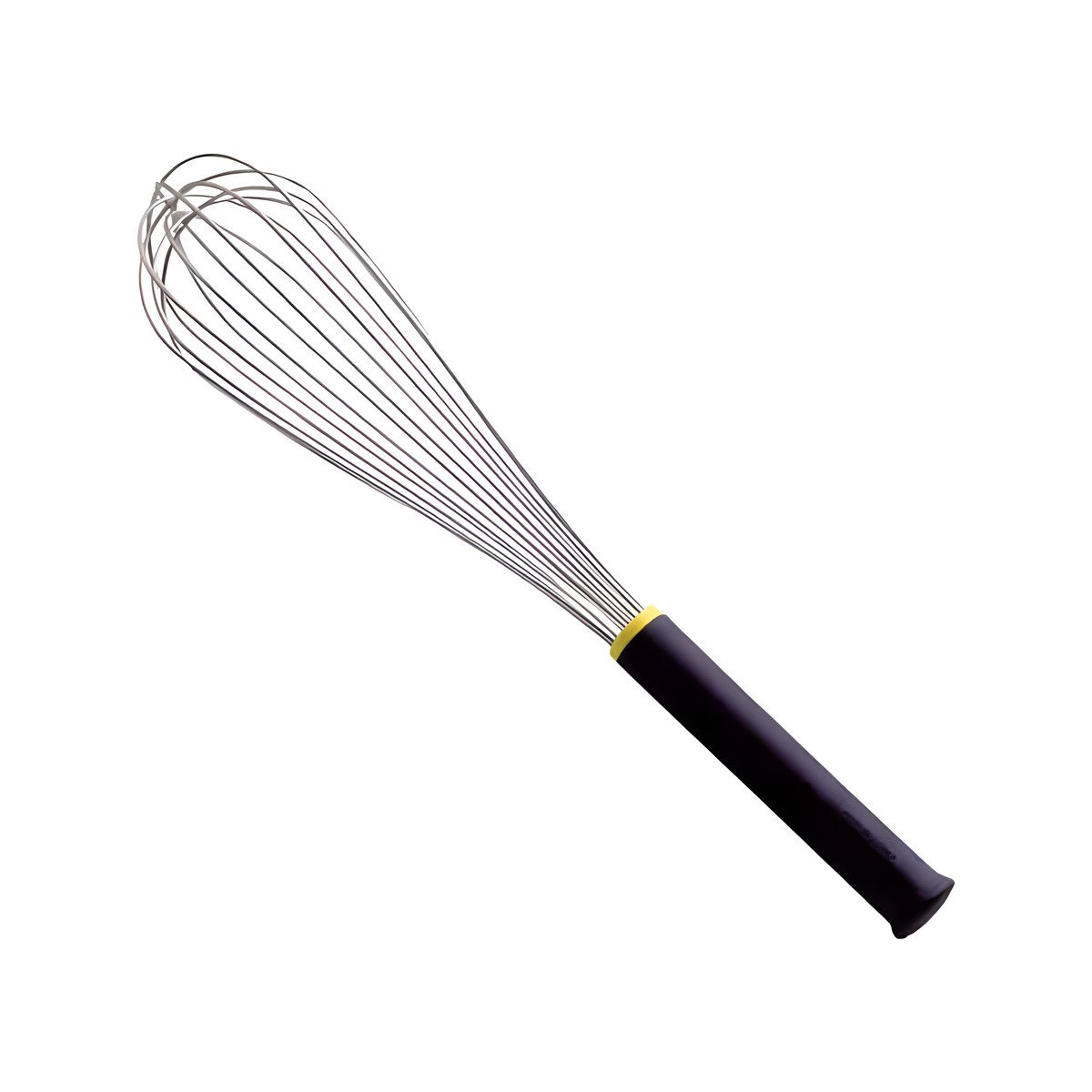 18/10 Stainless Steel Egg Beater Black Exoglass Handle 25cm 18/10 stainless steel egg whisk with black Exoglass handle, 25 cm