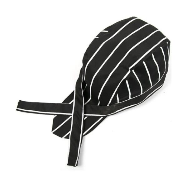 Fabric chef bandana Lines in black and white, One Size