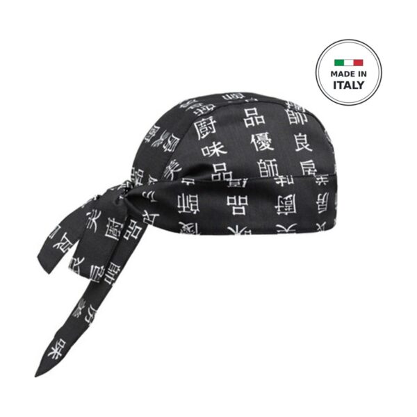 Μαύρη μπαντάνα σεφ Egochef Chen-Da, μέγεθος One Size