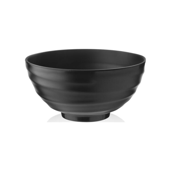 Στρογγυλό μπολ μελαμίνης Ripple Black, 16x8 εκ