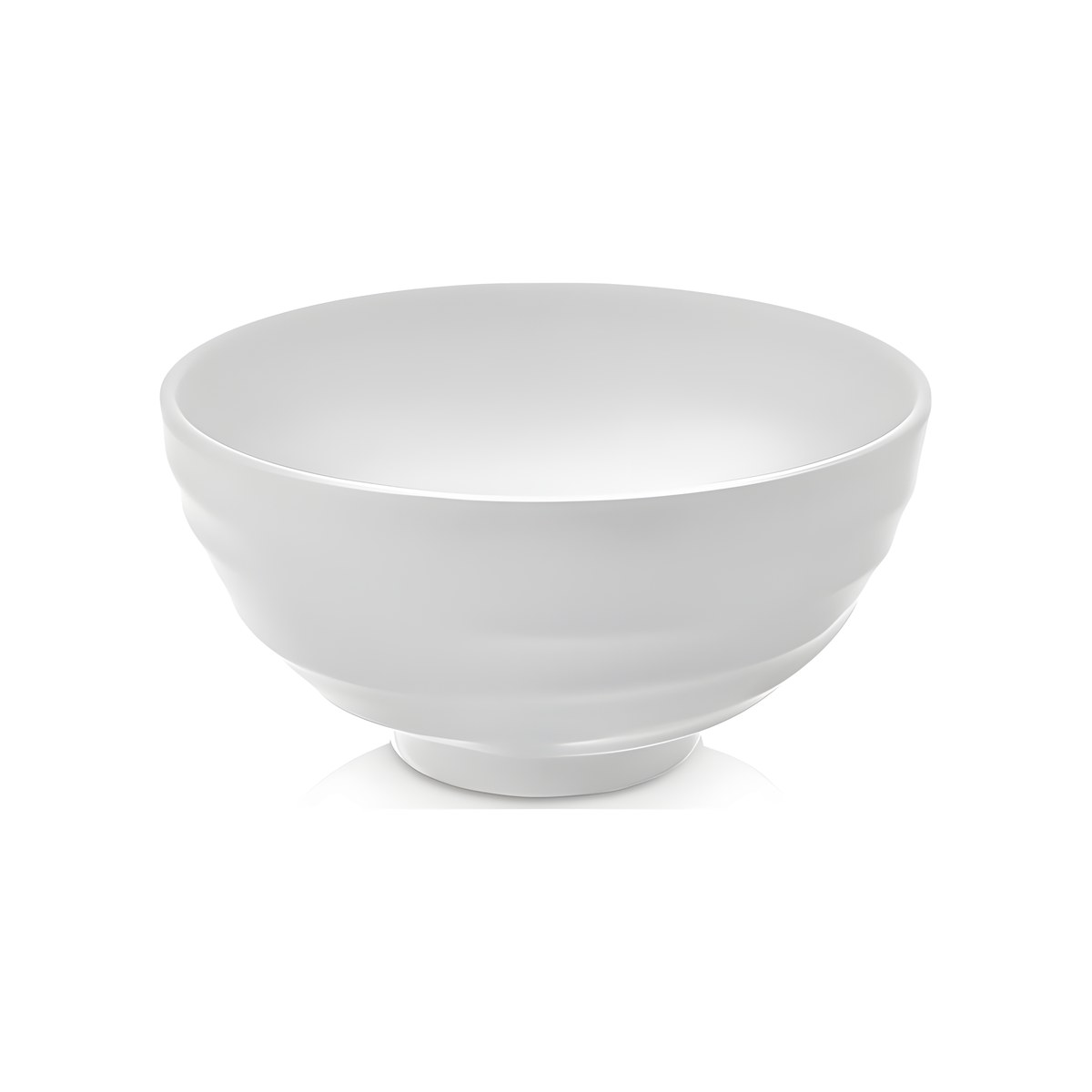 Melamine Bowl Round Ripple White 19x9cm Ripple White round melamine bowl, 19x9 cm
