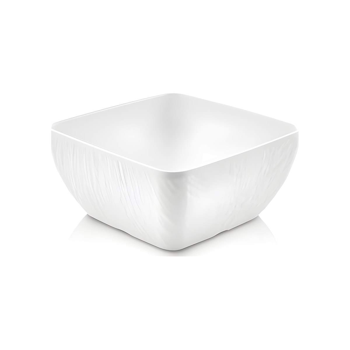 Square Melamine Bowl XL White Rock 32x14cm White Rock square melamine bowl XL, 32x14 cm