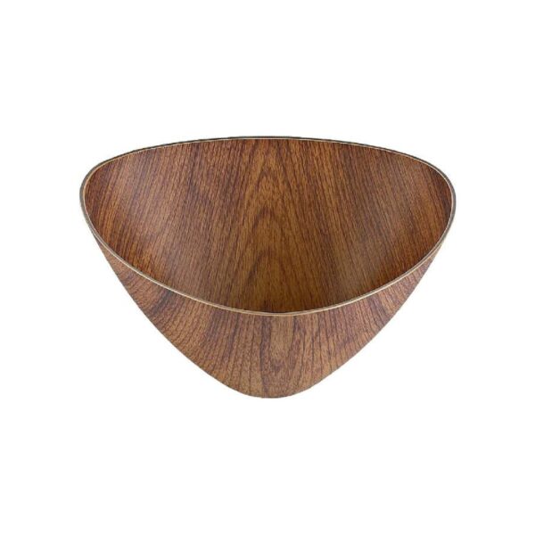 Τρίγωνο μπολ μελαμίνης Wood με όψη ξύλου, 16x8,5 εκ.
