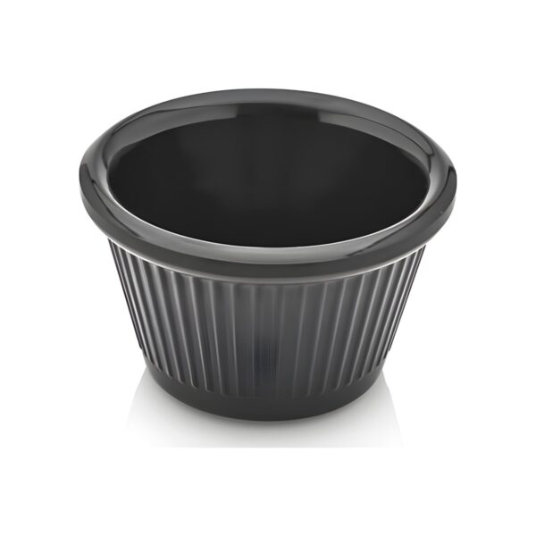 Black melamine ramekin dip bowl, 7x4 cm, 60 ml