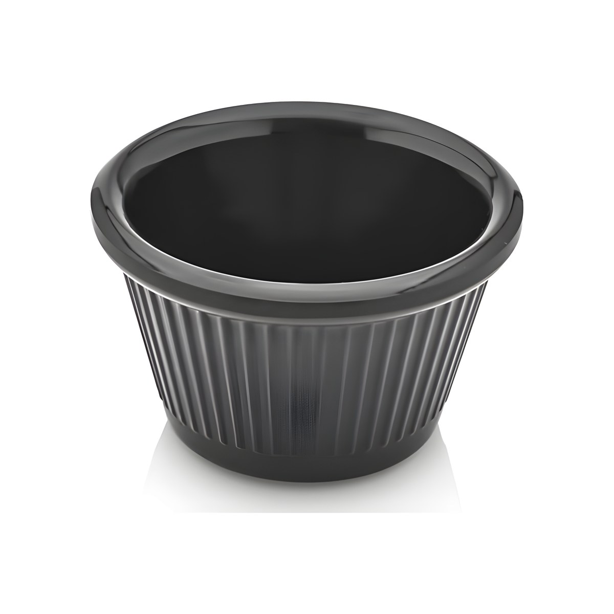 Melamine Dip Bowl Black Ramekin 8.5x4cm 110ml Black melamine ramekin dip bowl, 8.5x4 cm, 110 ml