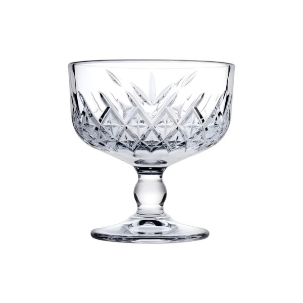 Pasabahce Timeless carved glass ice cream bowl, 27.5 cl