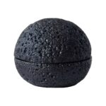 Black Rock porcelain sphere bowl, 16 cm