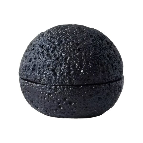 Black Rock porcelain sphere bowl, 16 cm