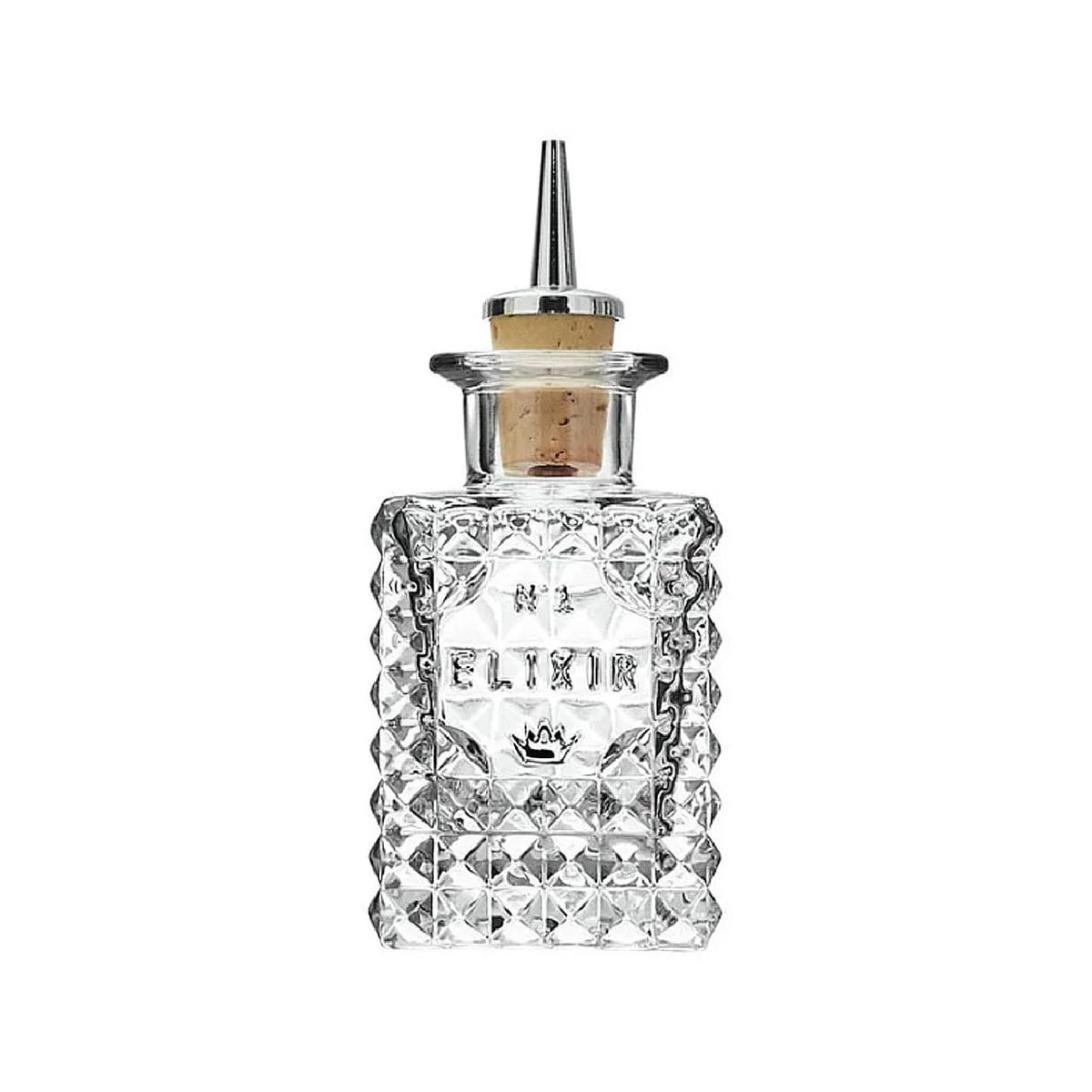 Μπουκάλι Bitter Σκαλιστό Με Pourer 100ml Elixir Κρυστάλλινο σκαλιστό μπουκάλι bitter Luigi Bormioli Elixir με pourer, 100 ml