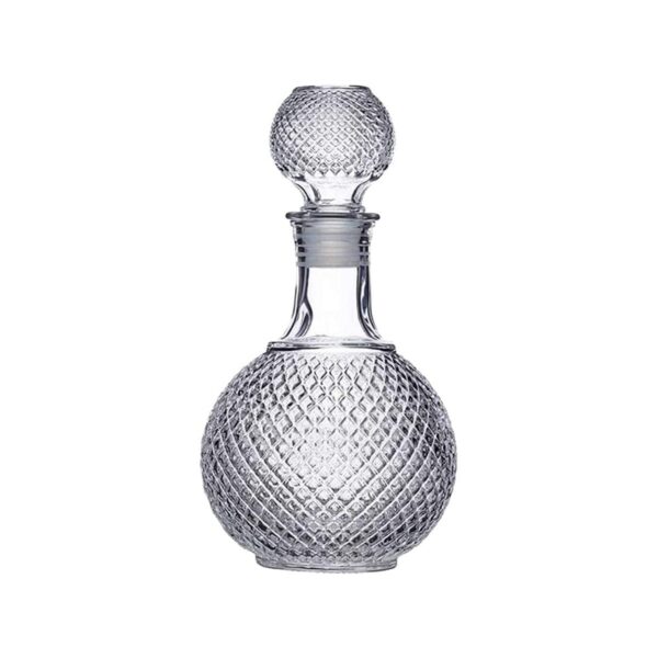 Embossed glass liqueur bottle, 1 litre