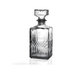 Diony Concert square carved glass bottle, 1 litre