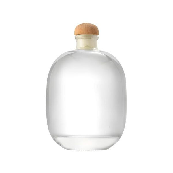 Round glass bottle Japan with lid, 270 ml