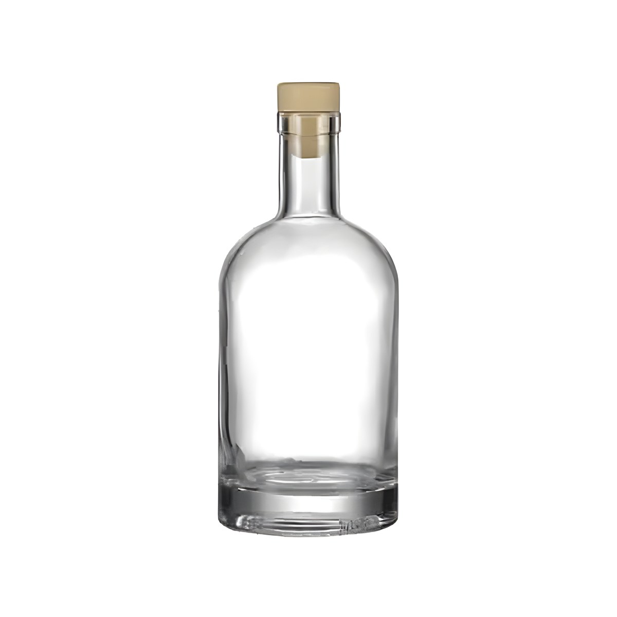 Glass Bottle 500ml Nocturne Transparent With Silicone Cork Φ19 Nocturne transparent glass bottle with silicone cork, 500 ml