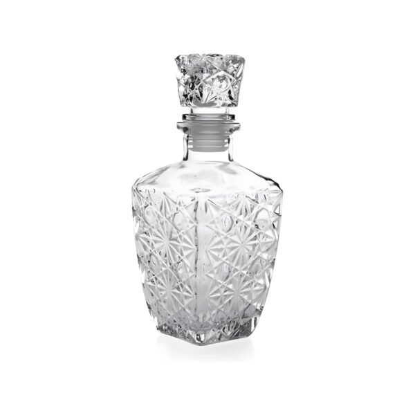 Pyramid-shaped glass bottle, 850 ml