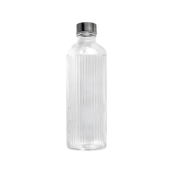 Uniglass Vertis glass bottle with stainless steel lid, 1 litre