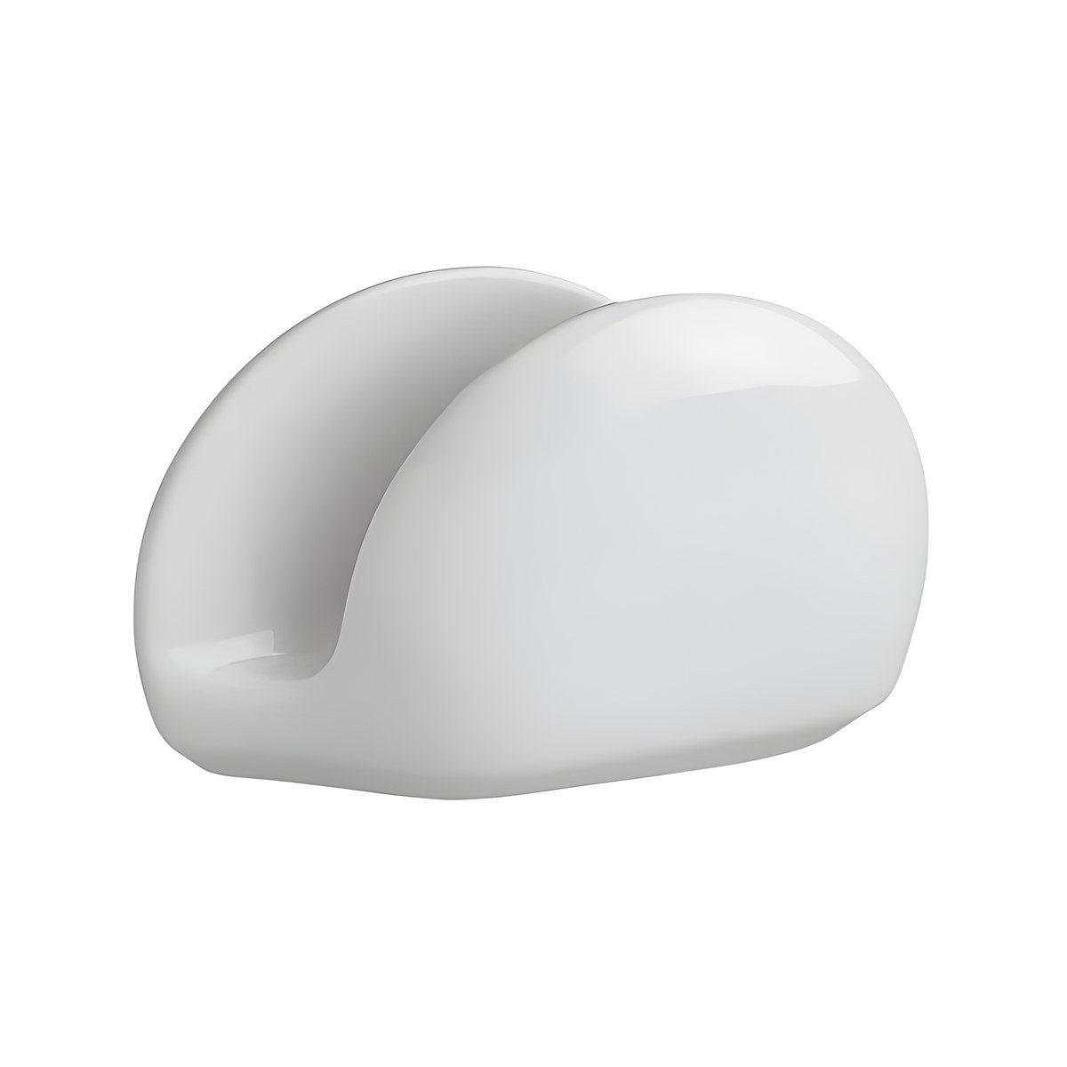 White Porcelain Napkin Holder 13x8cm White porcelain napkin holder, 13x8 cm