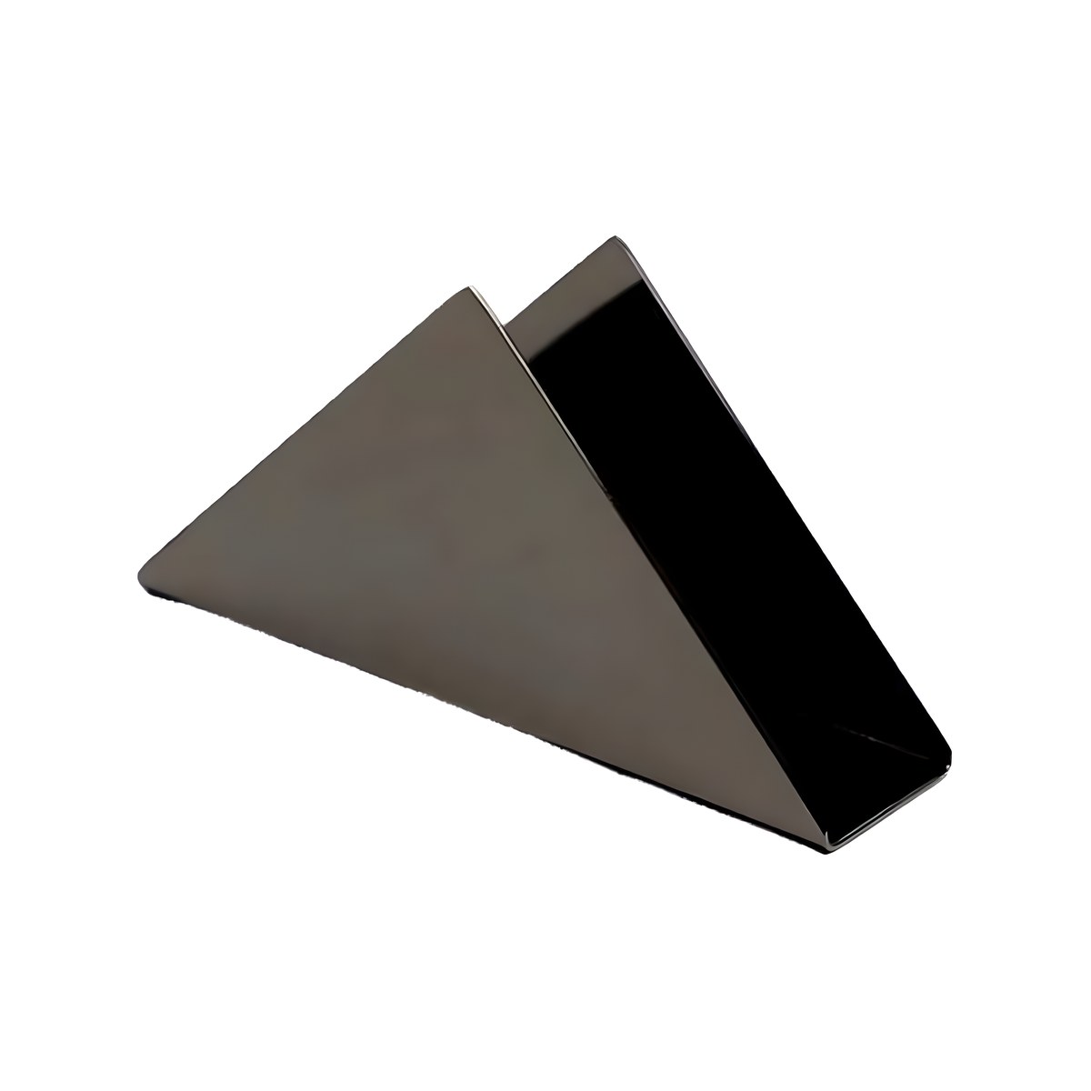 Triangular Napkin Holder Inox 18/10 16cm Matte Black Triangular 18/10 stainless steel napkin holder in matte black, 16 cm