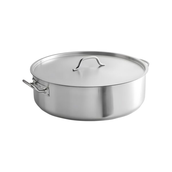 18/0 stainless steel stockpot with lid, 28 litres, 45x17 cm