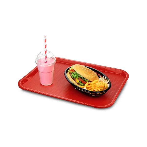 Κόκκινος δίσκος fast food από ABS, 31x23 εκ.