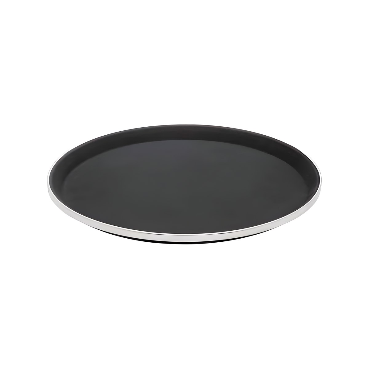 Tray 41cm Black-Inox Non-slip Fiberglass 1600PTS Black and stainless non-slip fibreglass tray, 41 cm
