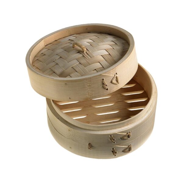 Bamboo steamer with lid, 30.5x10 cm