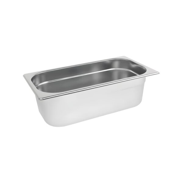 18/0 stainless steel GN 1/4 gastronorm container, 10 cm deep
